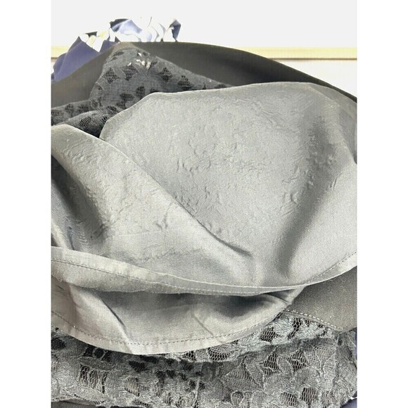 Laundry by Shelli Segal Sz 6 Black White Colorblock Lace Sheath Career Dress N4 - Picture 9 of 12